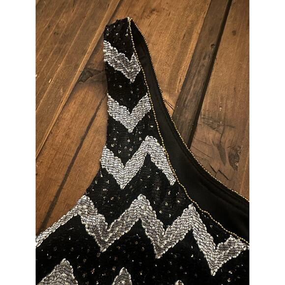 Alex Evenings Zigzag Black and White Blouse Set - Picture 5 of 16